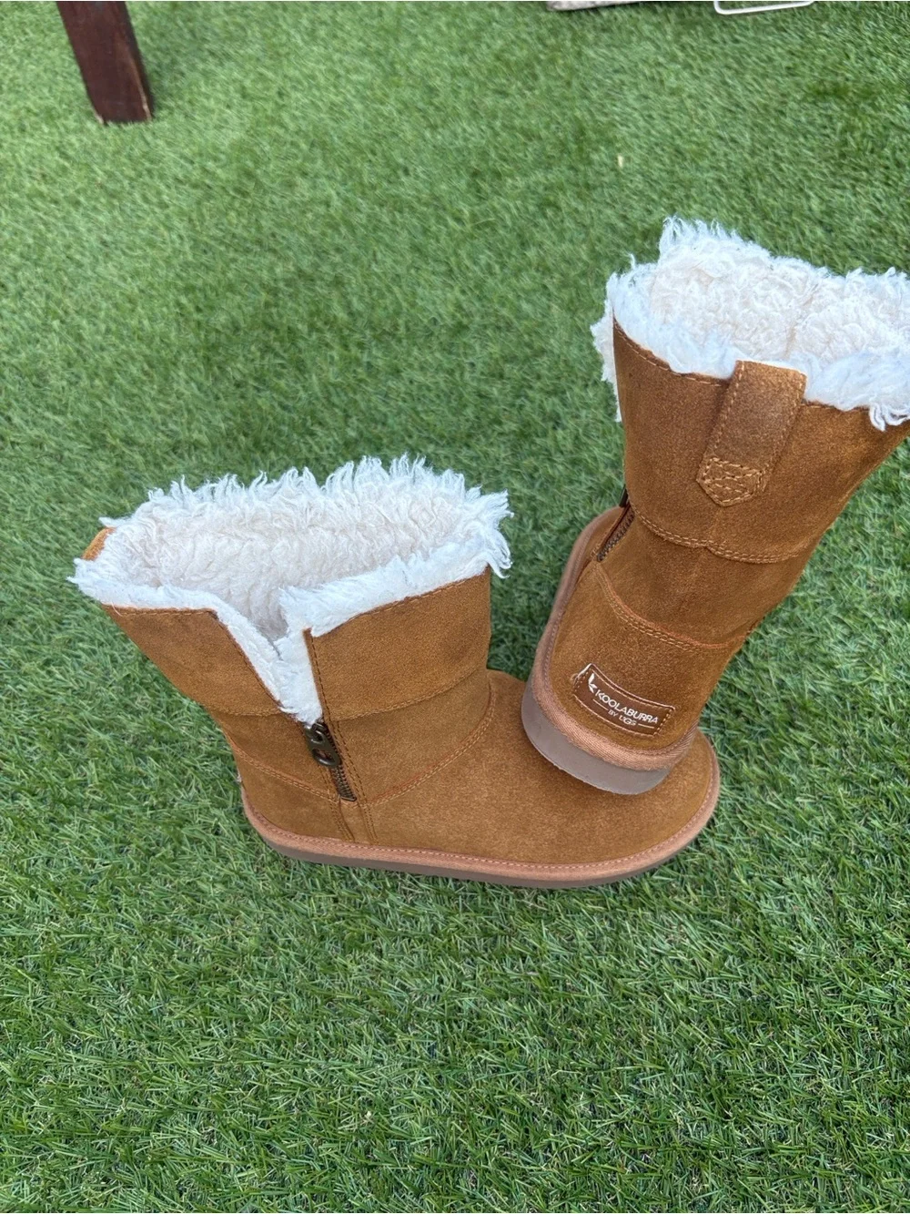 🦘Aribel Short Kookaburra UGG Chest Faux Shearling Suede Winter Boots - Sz